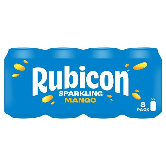 Rubicon 8 x 330ml Sparkling Mango Juice Soft Drink - gallery image 1