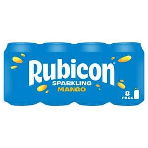 Rubicon 8 x 330ml Sparkling Mango Juice Soft Drink
