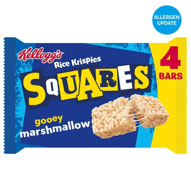 Kellogg's Rice Krispies Squares 4 x 28g Marshmallow Snack Bars - gallery image 1