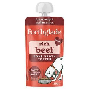 Forthglade 180g 4 Months+ Rice Beef Bone Broth Topper for All Dogs Food