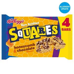 Kellogg's Rice Krispies Squares 4 x 36g Honeycomb & Chocolate Snack Bars