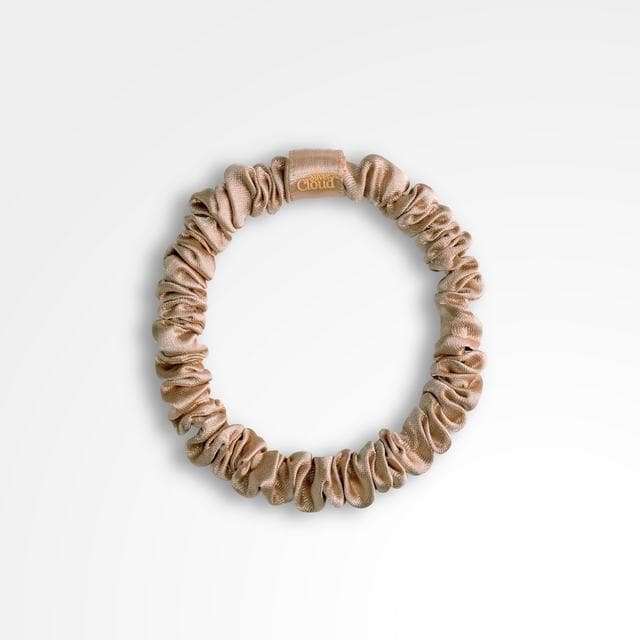 Silver Cloud Skinny Scrunchies 5 x Caramel Satin+ - gallery image 3