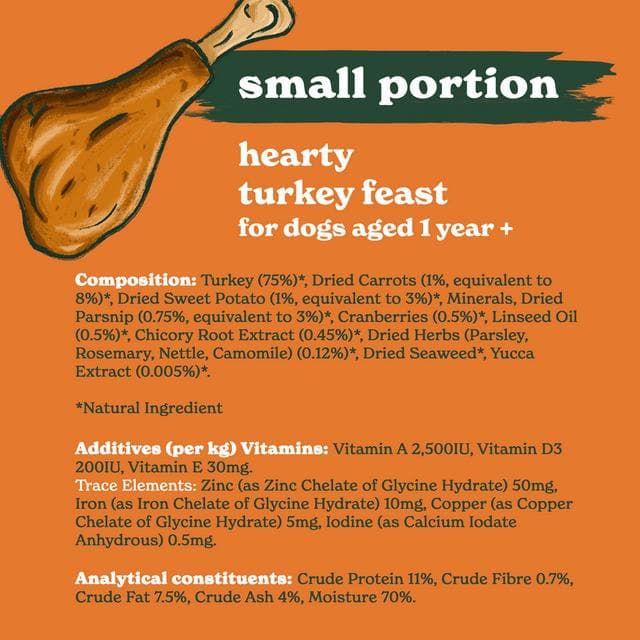 Forthglade 150g Hearty Turkey Feast Wet Dog Food Tray - gallery image 6
