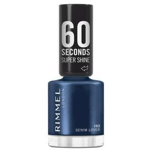 Rimmel London 60 Seconds Super Shine Nail Polish 102 Denim Lover