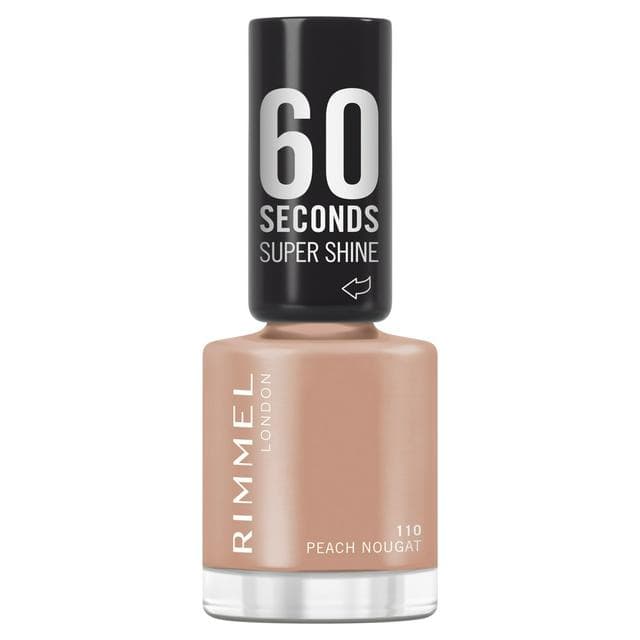 Rimmel London 60 Seconds Super Shine Nail Polish 110 Peach Noughat - gallery image 1