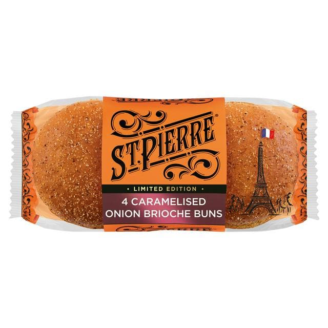 St Pierre 4 x Caramelised Onion Brioche Buns, Limited Edition - gallery image 1