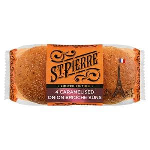 St Pierre 4 x Caramelised Onion Brioche Buns, Limited Edition