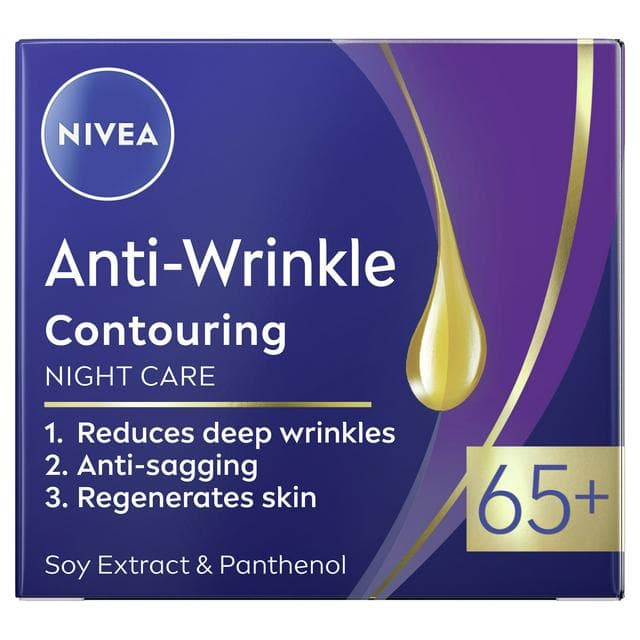 Nivea 50ml Anti Wrinkle 65+ Contouring Night Care Cream - gallery image 1