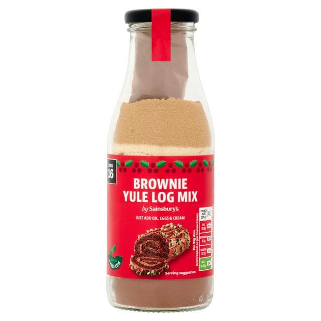 Sainsbury's 325g Brownie Yule Log Mix - gallery image 1