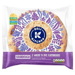 Deli Kitchen 2 x Sourdough Wheat & Rye Flatbreads