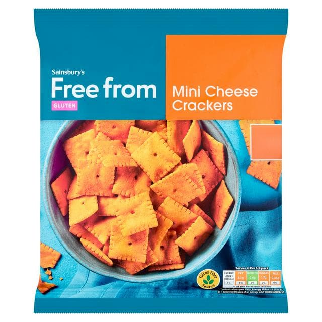 Sainsbury's Free From 100g Mini Cheese Crackers - gallery image 1