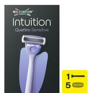 Wilkinson Sword Intuition Quattro Sensitive + 5 Blade Women's Razor