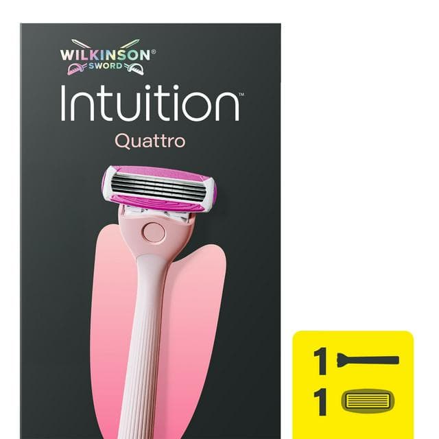 Wilkinson Sword Intuition Quattro + 1 Blade Women’s Razor - gallery image 1