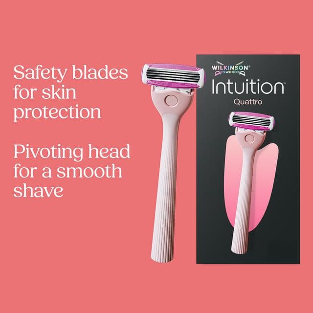 Wilkinson Sword Intuition Quattro + 1 Blade Women’s Razor - gallery image 2