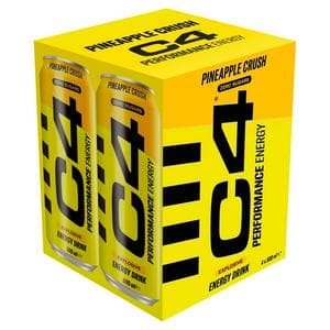 C4 4 x 500ml Performance Energy Pineapple Head Energy Drink