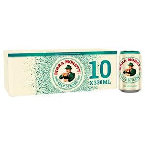 Birra Moretti Sale di Mare 10 x 330ml Unfiltered Premium Lager Beer Cans