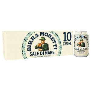 Birra Moretti Sale di Mare 10 x 330ml Unfiltered Premium Lager Beer Cans