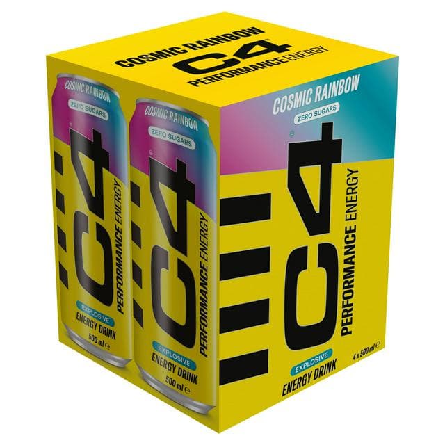 C4 4 x 500ml Performance Energy Cosmic Rainbow Energy Drink - gallery image 1
