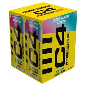 C4 4 x 500ml Performance Energy Cosmic Rainbow Energy Drink