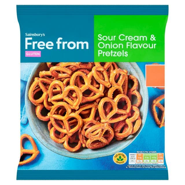 Sainsbury's Free From 100g Sour Cream & Onion Pretzels - gallery image 1