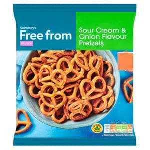 Sainsbury's Free From 100g Sour Cream & Onion Pretzels