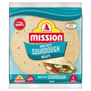 Mission 4 x Sourdough Tortilla Wraps 245g