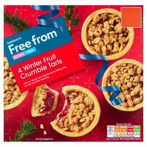Sainsbury's Free From 4 x Winter Fruit Crumble Tarts 185g