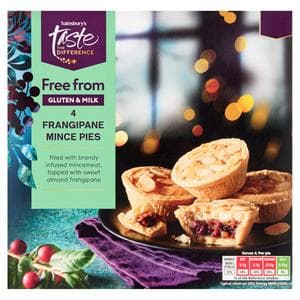 Sainsbury's Free From 4 x Frangipane Mince Pies 196g