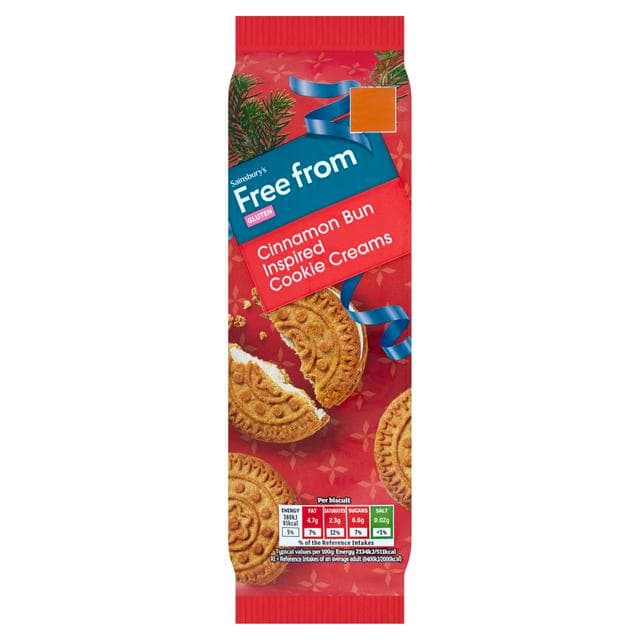 Sainsbury's Free From 160g Cinnamon Bun Inspired Cookie Creams - gallery image 1