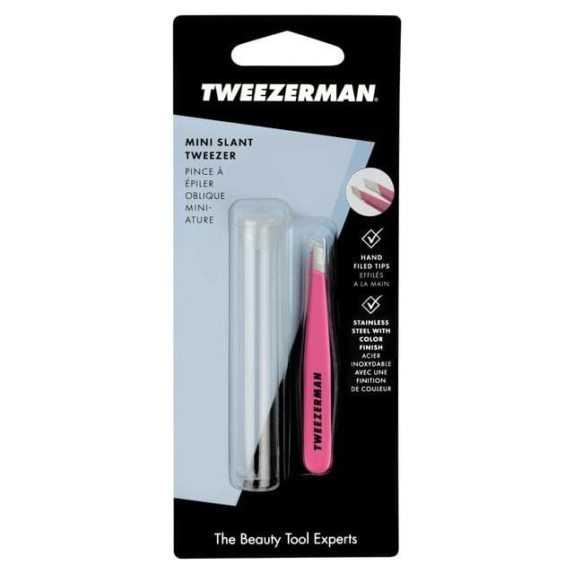 Tweezerman Mini Slant Tweezer Neon Pink - gallery image 1