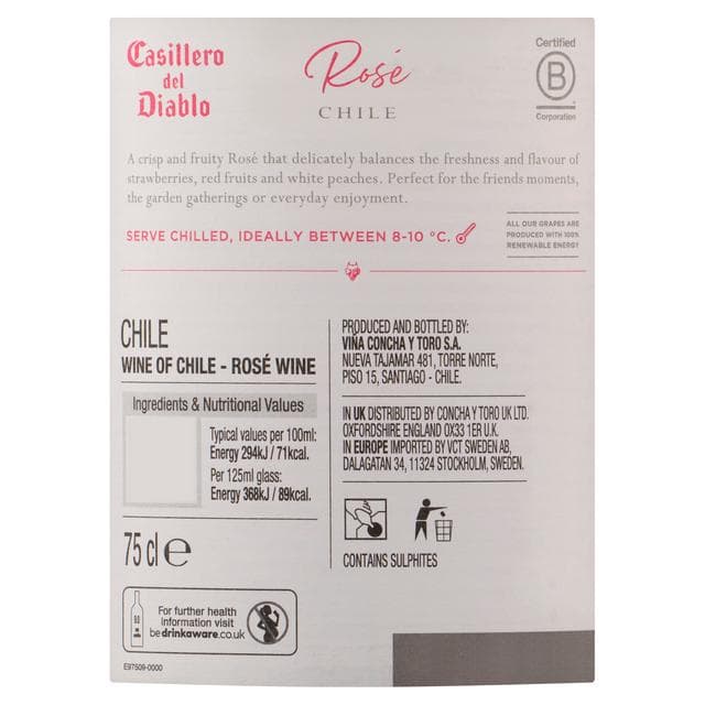 Casillero del Diablo Rose Wine Bottle 75cl - gallery image 4