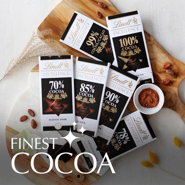 Lindt Excellence 50g 100% Dark Chocolate Bar - gallery image 4