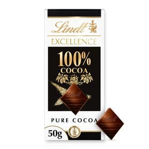 Lindt Excellence 50g 100% Dark Chocolate Bar