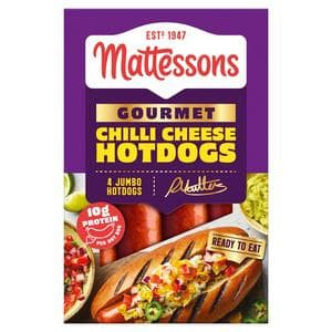 Mattessons 4 x Chilli Cheese Gourmet Hot Dogs 260g
