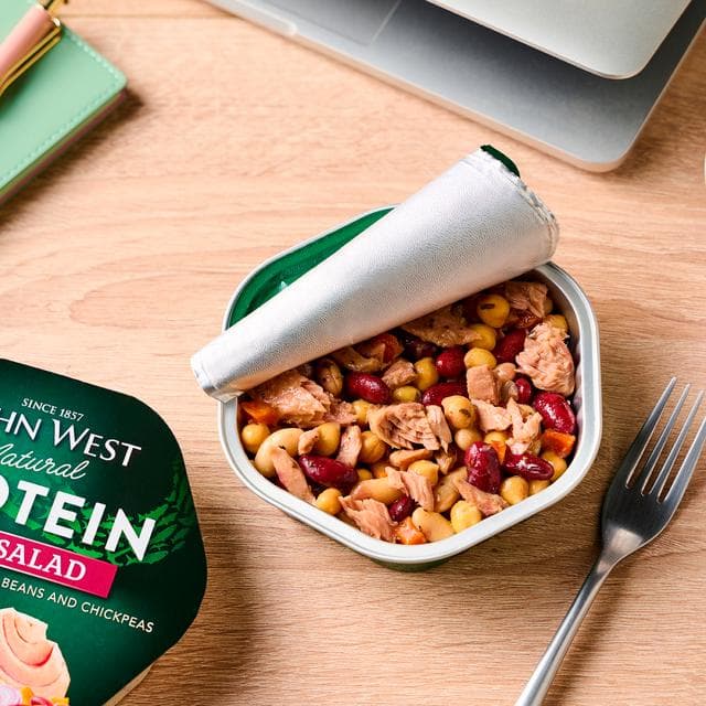 John West Natural Protein 220g Tuna Salad with Red Kidney Beans, White Beans & Chickpeas - gallery image 6