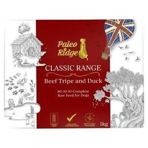Paleo Ridge 1kg Classic Range Beef Tripe & Duck Dog Food