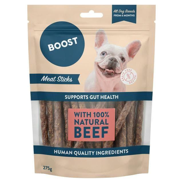 Boost 275g All Breeds from 6 Months Beef Meat Sticks Dog Treats - gallery image 1