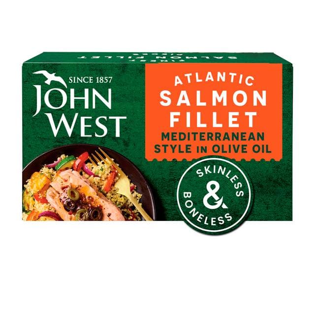 John West 115g Atlantic Salmon Fillet Mediterranean Style in Olive Oil - gallery image 2