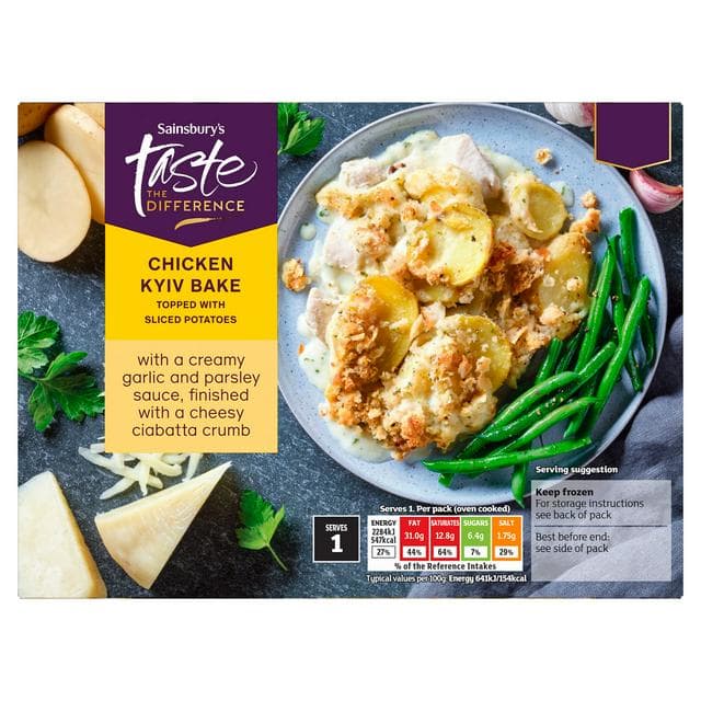Sainsbury's 400g Chicken Kyiv Bake Topped with Sliced Potatoes, Taste the Difference - gallery image 1