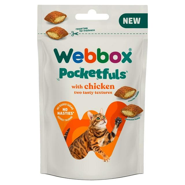 Webbox Pocketfuls 60g Chicken Cat Treats - gallery image 1