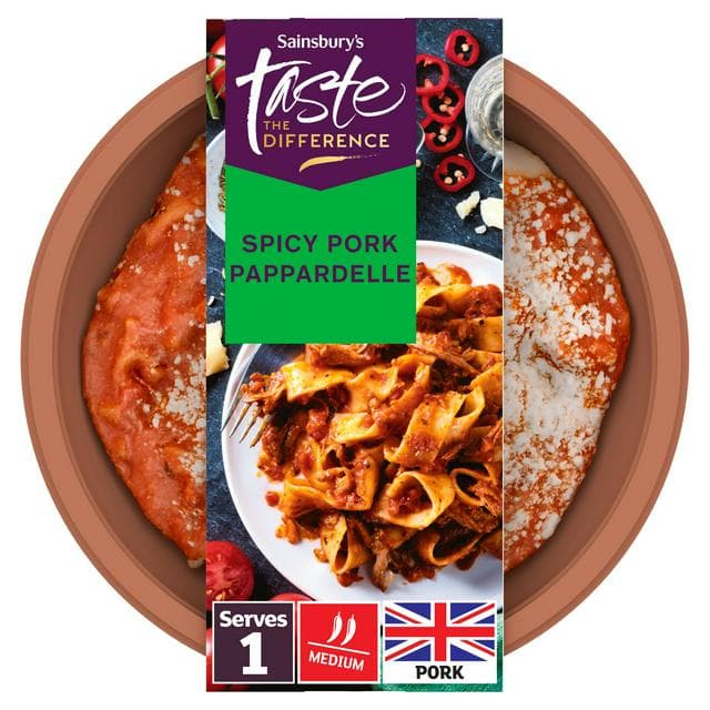 Sainsbury's 375g Spicy Pork Pappardelle, Taste the Difference - gallery image 1