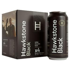 Hawkstone 4 x 440ml Black Coffee Chocolate Suave Smooth British Stout Cans