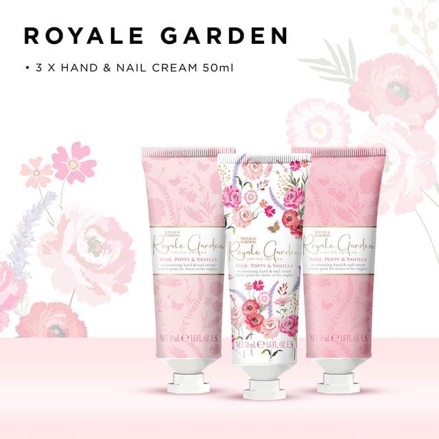 Baylis & Harding Royale Garden 3 x 50ml Luxury Hand Treats Gift Sets, Limited Edition - gallery image 2