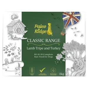 Paleo Ridge 1kg Classic Range Lamb Tripe & Turkey Dog Food