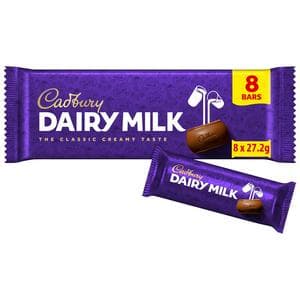 Cadbury Dairy Milk 8 x 27.2g Multipack Chocolate Bars