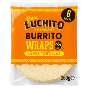 Gran Luchito 6 x Mexican Burrito Wraps 360g