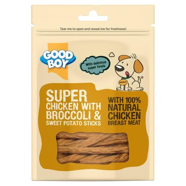 Good Boy 90g Super Chicken with Broccoli & Sweet Potato Sticks Dog Treats - gallery image 1