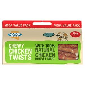 Good Boy 1kg Chewy Chicken Twists Dog Treats