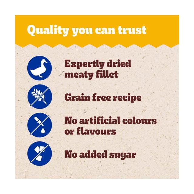 Pedigree Ranchos 70g 100% Natural Duck Breast Fillets Dog Treats - gallery image 2