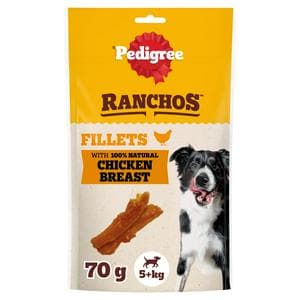 Pedigree Ranchos 70g 100% Natural Chicken Breast Fillets Dog Treats